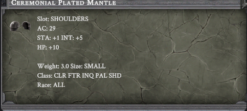 CEREMONIAL PLATED MANTLE item card